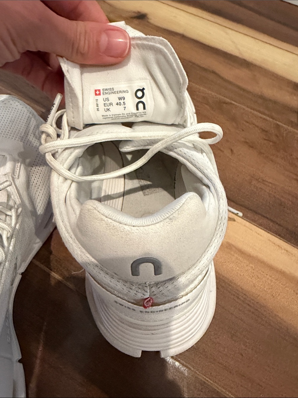 On Running Women's White Athletic Sneakers - Picture 4 of 5